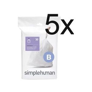 Afvalzakken simplehuman Code B 6L (5 x 20-delig)