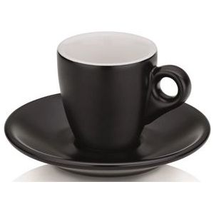 Espresso Kop en Schotel Set, Zwart - Kelas-sMattia