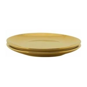 vtwonen Bord - Set van 2 - Goud - 20cm