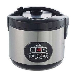 Solis Rice Cooker Duo Programm 817 - Rijstkoker en Stoomkoker - Groente Stomer - Zilver