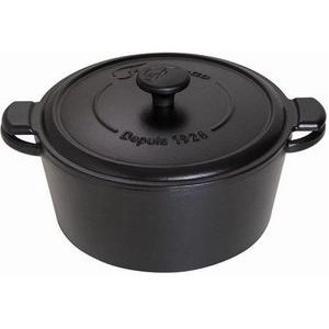 Braadpan Fontignac Mains Libres Rond Zwart 24 cm