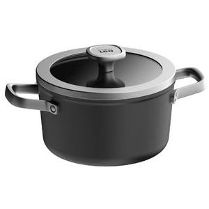 LEO Kookpot antikleef met deksel Graphite - Ø 20cm - Zwart -