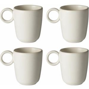 OTIX Espressokopjes Set van 8 Porselein 90ml Zonder Oor Espresso Mokken