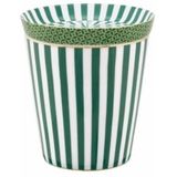 Mok en Theetip Pip Studio Royal Small Stripes Green 230 ml (2-delig)