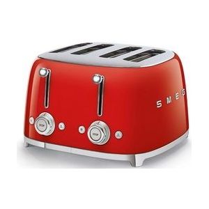 SMEG TSF03RDEU - Broodrooster - Rood - 4x4 - 2000W - 6 niveaus