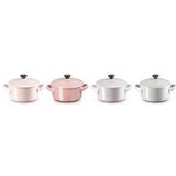 Mini braadpanset Le Creuset Aardewerk Metallic Roze Tinten (4-Delig)