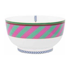 Kom Pip Studio Chique Stripes Pink Green 20,5 cm
