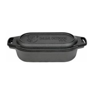 Braadpan Valhal Outdoor Gietijzer met Grill Deksel Ovaal 1 L