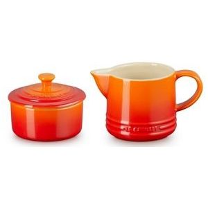 Melk en Suikerset Le Creuset Oranjerood (2-Delig)