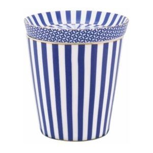 Mok en Theetip Pip Studio Royal Small Stripes Blue 230 ml (2-delig)