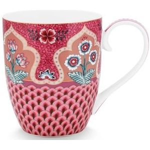 Mok Pip Studio Flower Festival Scallop Deco Dark Pink 450 ml 