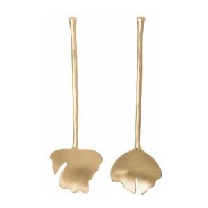 Saladebestek Urban Nature Culture Leaves Gold (2-Delig)