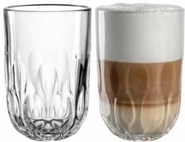 Latte Macchiato Glas Leonardo Gocce 3 390ml (Set van 2)