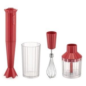 Staafmixer 4-Delige Set Alessi Plisse Red