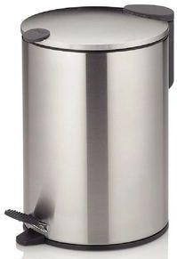 Pedaal Afvalemmer, 3 L, Mat Zilver - Kelas-sMats
