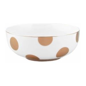 Kom Pip Studio Dot Delight White-Gold 15 cm (Set van 6)