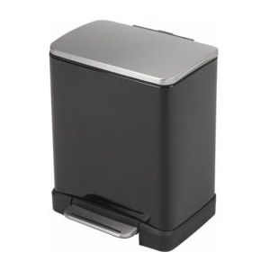 Pedaalemmer EKO E-Cube Zwart Mat RVS 20L