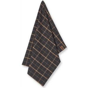 Theedoek Humdakin Recycled Cotton Brown Plaid (Set van 2)
