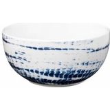 Kom vtwonen - Tie-Dye - Set van 2 - Blauw-Wit - Porselein