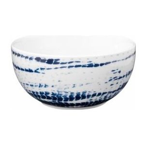 Kom vtwonen - Tie-Dye - Set van 2 - Blauw-Wit - Porselein