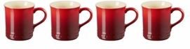Le Creuset - Seattle - Mok - Kersenrood - 400ml - 4-Delig