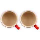Mok Le Creuset Kersenrood 350ml (2-Delig)
