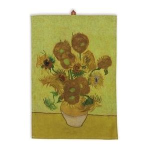 Theedoek Beddinghouse x Van Gogh Museum Sunflower Geel Katoen (50 x 70 cm)