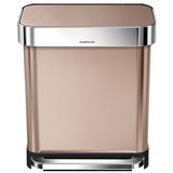 Prullenbak simplehuman Rectangular Liner Pocket Rose Gold 30L