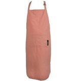 Kook schort washed uni-Roze