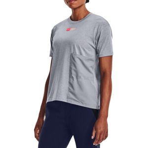 T-shirt Under Armour Live Woven Pocket Tee-GRY 1368444-035 M