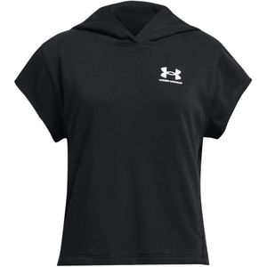 Sweatshirt met capuchon Under Armour Rival Terry Short Sleeve Hoodie 1382688-001 Maat YMD