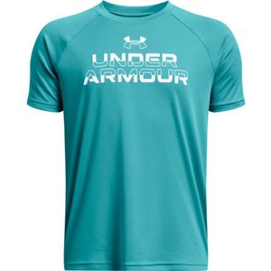 T-shirt Under Armour UA Tech Split Wordmark SS-BLU 1383010-464 YXS