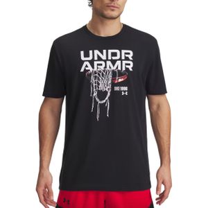 T-shirt Under Armour UA M 60/40s Hoops Net SS 1390188-001 Maat L