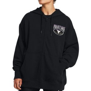 Sweatshirt met capuchon Under Armour Pjt Rck HW Terry FZ OS Q1-BLK 1383599-001 L