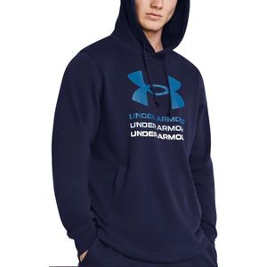 Sweatshirt met capuchon Under Armour UA Rival Terry Graphic Hood-BLU 1386047-410 L