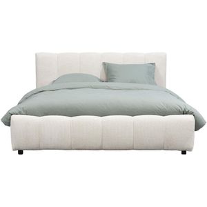 Leen Bakker - Bed Maudy - Ecru - 180x200 cm - Stof - Beige - 216x208x112 cm