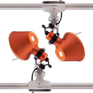 Artemide Tolomeo Micro Pinza Wandlamp Klem Oranje