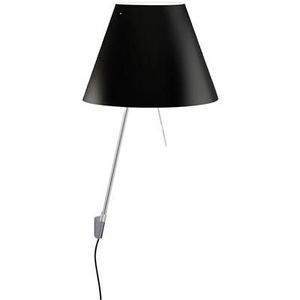 Luceplan Costanza Wandlamp Dimbaar Aluminium M. Lampenkap Zwart