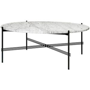 GUBI TS Salontafel Rond Ø105 Zwart/ Wit Carrara Marmer