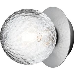 Nuura Liila 1 Wand-/ Plafondlamp Klein Zilver/Optiek Helder