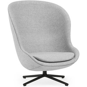 Normann Copenhagen Hyg Fauteuil met Draaibaar Frame Hoog Zwart Aluminium/ Grijs LDS16