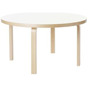 Artek Aalto 90A Ronde Tafel 60cm Berk/ Wit Laminaat