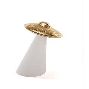 Seletti Studio Job Roswell Tafellamp Goud/ Wit