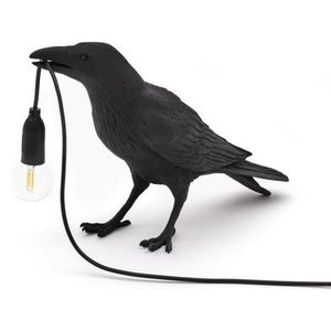 Seletti Bird Waiting Tafellamp Zwart Buiten