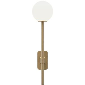 Astro Tacoma Single Grande Wandlamp Antiek Messing & Lampenkap Opaal