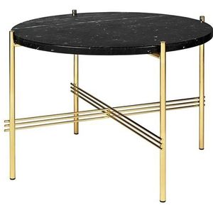 GUBI TS Salontafel Rond Ø55 Messing/ Zwart Marquina Marmer