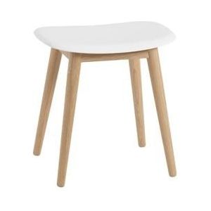 Muuto Fiber Kruk m. Houten Lampenvoet Wit/ Eiken