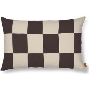 Ferm Living Vouw Patchwork Kussen Koffie