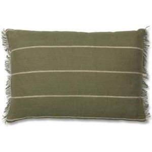 Ferm Living Calm Kussen Rechthoekig 40x60 cm Olijf/ Gebroken Wit