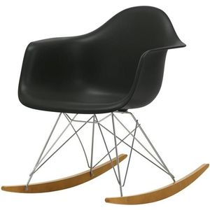 Vitra Eames Kunststof RAR Fauteuil Diep Zwart/Gouden Esdoorn